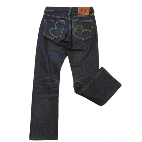 Evisu Heritage Osaka Japan Dark Wash Button Fly Jeans Size 28 - Picture 2 of 10